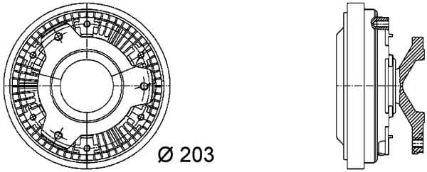 Ventilatorkoppeling past: MERCEDES ACTROS, MK, NG, SK OM401.972-OM541.946 09.85-10.02