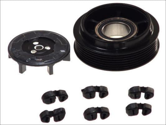 Airco compressor koppeling compleet (DENSO 7SEU17C 6PK 115mm) past: ALFA ROMEO MITO  CHEVROLET AVEO  FIAT DOBLO, DOBLO CARGO, GRANDE PUNTO, LINEA, PUNTO, PUNTO EVO, QUBO  FORD KA 1.3D/1.7D 09.03-