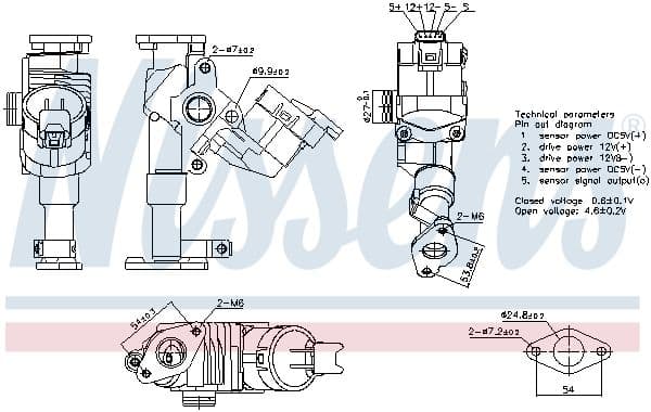 EGR-klep past: BMW 1 (E81), 1 (E82), 1 (E87), 1 (E88), 3 (E90), 3 (E91), 3 (E92), 3 (E93), 5 (E60), 5 (E61) 1.6/2.0 06.04-12.13