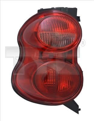 Achterlicht Links (kleur van het glas red) past: SMART FORTWO 451 Beker / Cabriolet 01.07-07.14