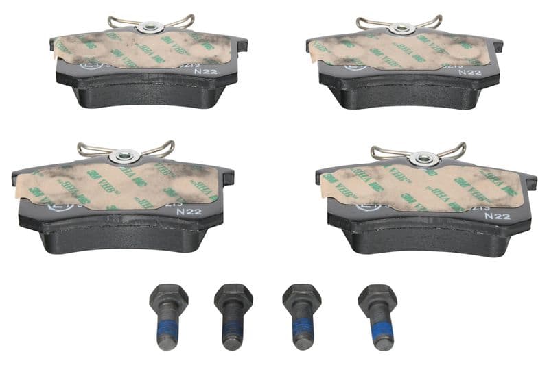 Remblokken set Achter (met remklauw geleidingsbouten), past: AUDI A1, A1 ALLSTREET, A1 CITY CARVER, A2, A3, A4 B5, A4 B6, A4 B7, A6 C5, A8 D2, ALLROAD C5, TT  CITROEN BERLINGO 1.0-Electric 08.83-