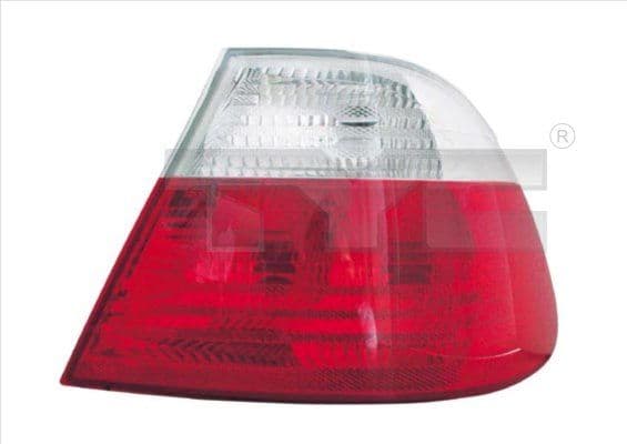 Achterlicht Links (extern, P21/4W/P21W/PY21W, kleur indicator wit, kleur van het glas red) past: BMW 3 E46 Beker 12.97-09.01