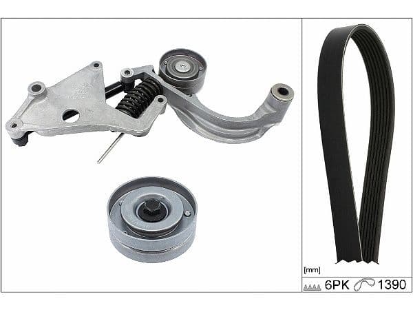 V-snaren set (met rollen) past: MINI (R50, R53), (R52) 1.6 03.02-07.08