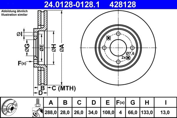 Brake disc Voor Links/Rechts past: CITROEN BERLINGO, C2, C3 I, C3 II, C3 PICASSO, C4 I, C4 II, C5 I, C5 II, C5 III, DS3, XANTIA, XSARA  PEUGEOT 206, 207, 208 I, 307 1.2-3.0 05.93-