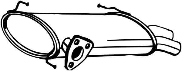 Uitlaatsysteem achterste geluiddemper past: CITROEN C-CROSSER, C-CROSSER ENTERPRISE  PEUGEOT 4007 2.2D 02.07-