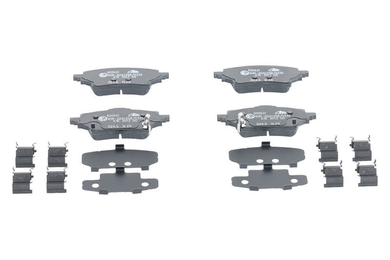 Remblokken set Achter (met een dempingskussen  met extra's), past: MAZDA 2  SUZUKI SWACE  TOYOTA C-HR, COROLLA, YARIS 1.2-2.0H 10.16-