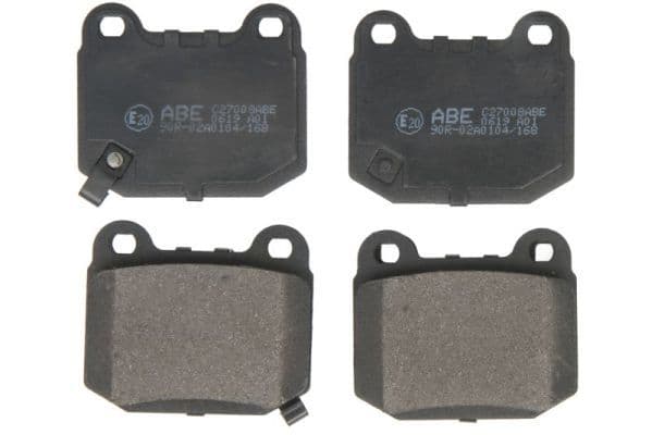 Remblokken set Achter , past: MITSUBISHI LANCER VI, LANCER VII  NISSAN 350Z, SKYLINE  SUBARU BRZ, FORESTER, IMPREZA, LEGACY III, LEGACY V, TRIBECA, WRX, XV 1.6-3.6 03.89-