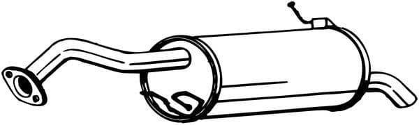 Uitlaatsysteem achterste geluiddemper past: MAZDA PREMACY 1.9/2.0 07.99-03.05