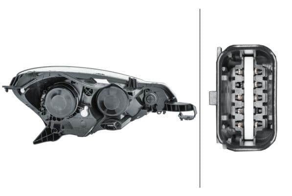 Koplamp Links (H1/H7/PY21W/W5W, elektrisch, met motor, kleur invoegen: verchroomd) past: CITROEN C3 II, DS3 01.09-05.14