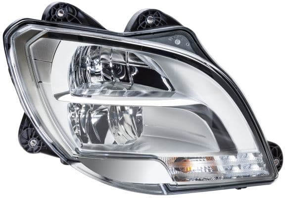 Koplamp Rechts (H1/LED/P21W, handleiding, zonder motor, functie dagrijlicht, kleur invoegen: verchroomd, kleur indicator: transparant) past: DAF CF, XF 106 10.12-