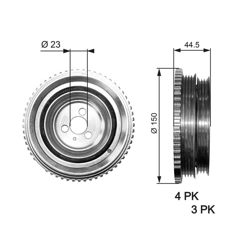 Belt Pulley, crankshaft