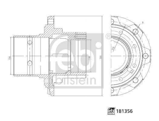 Wheel hub Achter past: MERCEDES ATEGO, ATEGO 2, ATEGO 3 01.98-