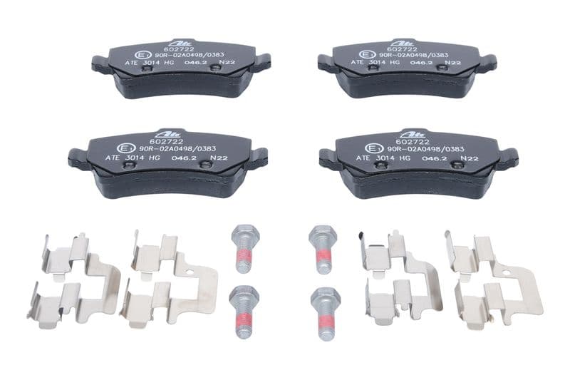 Remblokken set Achter (met extra's  met remklauw geleidingsbouten), past: VOLVO S60 II, S80 II, V60 I, V70 III, XC60 I, XC70 II  FORD GALAXY II, GALAXY MK II, S-MAX 1.5-4.4 03.06-12.19