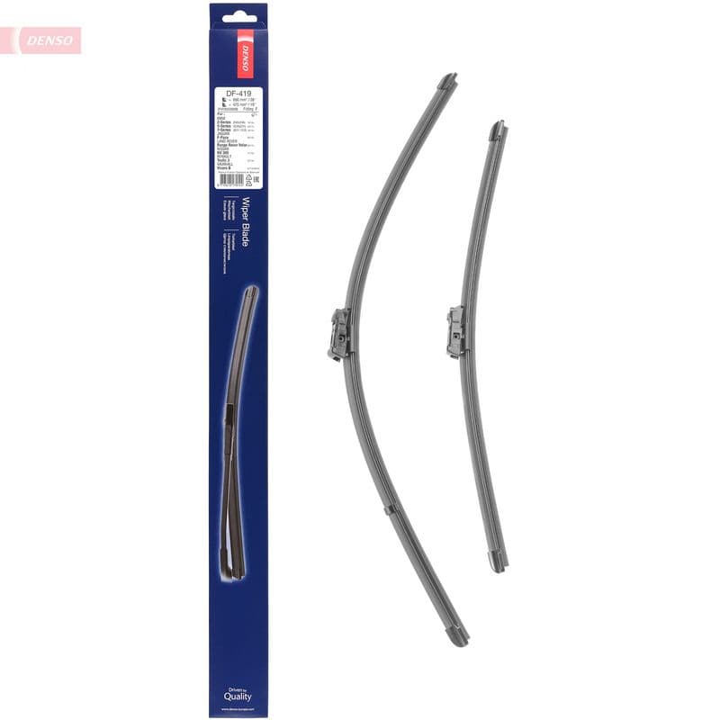 Wisserblad voegloos Voor (2pcs) Flat Blades 650/475mm past: BMW 2 (F45), 2 GRAN TOURER (F46), 5 (G30, F90), 5 (G31), 7 (G11, G12)  FIAT TALENTO  JAGUAR F-PACE  LAND ROVER RANGE ROVER VELAR 11.13-