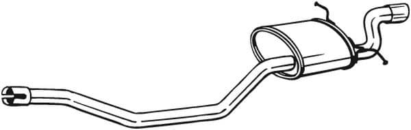 Uitlaatsysteem achterste geluiddemper past: MINI (R56), (R57) 1.6 09.06-11.13