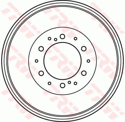 Brake drum Achter past: TOYOTA FORTUNER, HILUX VI, HILUX VII, HILUX VIII 2.4D-4.0 11.01-