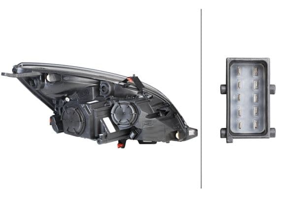 Koplamp Rechts (H1/H7/PY21W/W21/WY21W, elektrisch, met gloeilamp) past: OPEL MERIVA B 01.14-06.17