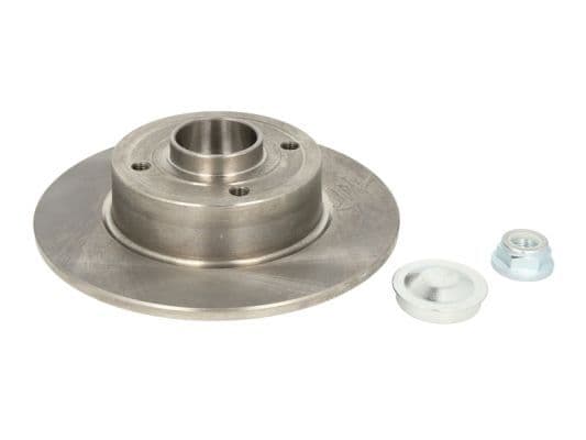 Brake disc Achter Links/Rechts (met ABS ring) past: DACIA SANDERO II  NISSAN NOTE  RENAULT CLIO III, MEGANE II, MODUS, SANDERO/STEPWAY II, THALIA II, THALIA III, TWINGO II, WIND 0.9-2.0 09.02-