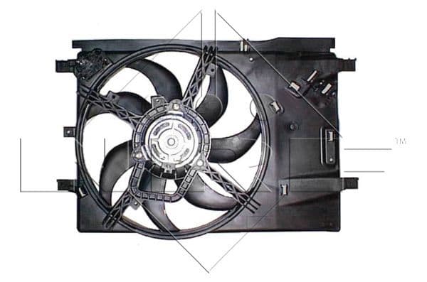 Radiatorventilator (met huisvesting) past: FIAT GRANDE PUNTO, PUNTO, PUNTO EVO  OPEL CORSA D 0.9-1.4LPG 06.05-