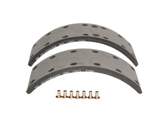 Brake shoe lining Achter (300x102. 1-overmaat) past: MERCEDES T2/LN1 04.86-12.94