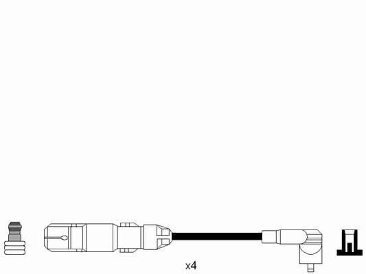 Koelsysteem rubberen slang (U-bocht, 40mm/40mm, lengte: 600mm)