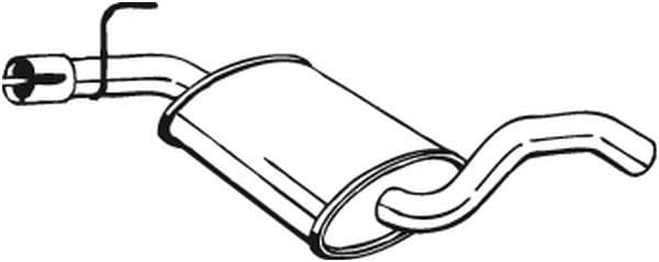 Middendemper uitlaatsysteem past: VW GOLF III, GOLF IV, VENTO 1.8 08.91-06.02