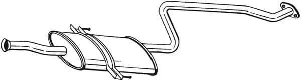 Middendemper uitlaatsysteem past: HYUNDAI MATRIX 1.5D/1.6/1.8 06.01-08.10