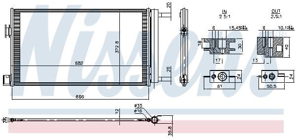 A/C condensator (met droger) past: DACIA DUSTER, LODGY  RENAULT EXPRESS, LODGY 1.0-1.6LPG 03.12-