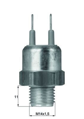 Thermostatische schakelaar voor radiatorventilator (met zegel) past: BMW 3 (E21), 3 (E30), 5 (E12), 5 (E28), 6 (E24), 7 (E23) 2.0-3.5 03.72-11.93