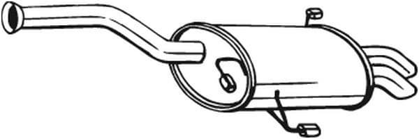 Uitlaatsysteem achterste geluiddemper past: PEUGEOT 607 2.0D/2.2D 02.00-02.06