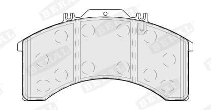 Remblokken set Achter/Voor BENDIX ADB4300 past: IVECO EUROCARGO I-III, EUROFIRE II, EUROSTAR, EUROTECH MH, EUROTECH MP, EUROTECH MT, MAGIRUS 8060.25R.4280-F4AE3681E 01.91-