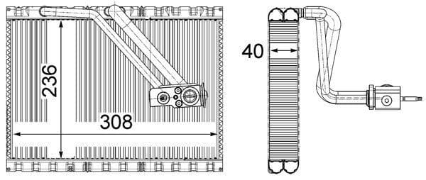 Airconditioning verdamper past: MERCEDES EQV (W447), MARCO POLO CAMPER (W447), V (W447), VITO MIXTO (DOUBLE CABIN), VITO TOURER (W447), VITO (W447) 1.6D-Electric 03.14-