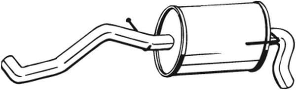 Uitlaatsysteem achterste geluiddemper past: SEAT AROSA  VW LUPO I 1.4D/1.7D 08.97-07.05