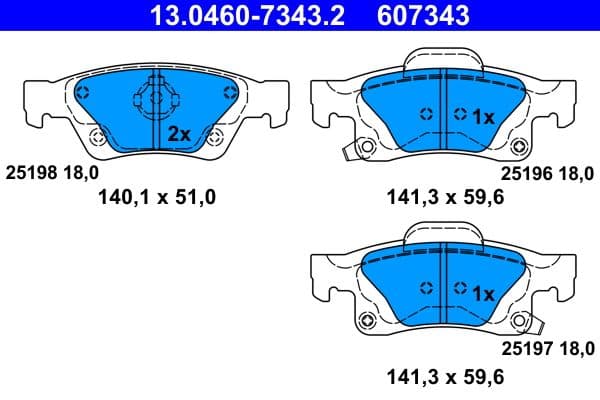 Remblokken set Achter , past: JEEP GRAND CHEROKEE, GRAND CHEROKEE IV 3.0-6.4 11.10-