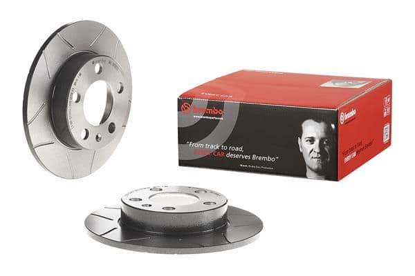 Brake disc, BREMBO Max, 1pcs, Cut, Achter   Links/Rechts, buitendiameter 230 mm, dikte 9 mm, past: MERCEDES VITO MIXTO (DOUBLE CABIN)  AUDI A1, A1 ALLSTREET, A1 CITY CARVER, A2 1.0-2.8 09.96-