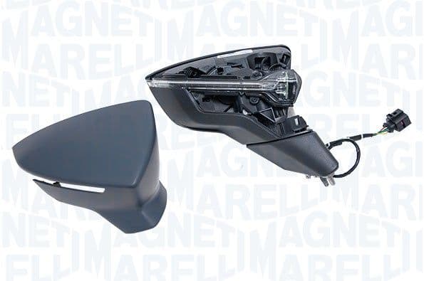 Zijspiegel Links (elektrisch, in reliëf, met verwarming, under-coated, met indicator) past: SEAT IBIZA V 6F 06.17-06.21