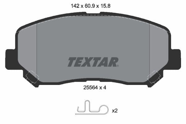 Remblokken set Voor (met extra's), past: CHRYSLER 200  MAZDA CX-5 2.0-2.5H 11.11-