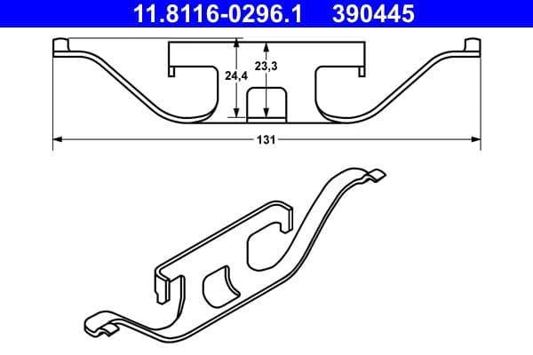 Remblok montagekit achter past: BMW 1 (E82), 3 (E46), 3 (E90), 3 (E91), 3 (E92), 3 (E93), 5 (E34), 5 (E39), 5 (E60), 5 (E61), 5 GRAN TURISMO (F07), 6 (E63), 6 (E64), 7 (E65 2.0-6.0 09.88-02.17