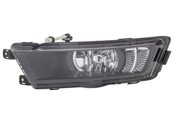 Mistlamp Voor Links (H8/LED, met dagrijlichten  zwart) past: SKODA RAPID 07.12-03.22