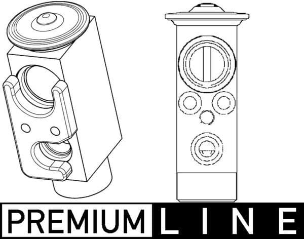Airconditioning ventiel (type koelvloeistof: R134a) past: RVI KERAX, MIDLUM, PREMIUM 2  VOLVO FE, FL, FL II D6B-DXi7 03.00-