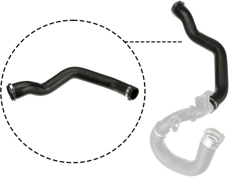 Intercooler slang (diameter 43/53mm, lengte 600mm, zwart) past: BUICK ENCORE  CHEVROLET TRAX  OPEL MOKKA / MOKKA X 1.4/1.4LPG 06.12-