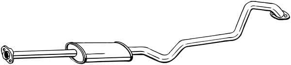 Middendemper uitlaatsysteem past: NISSAN ALMERA II 1.5D/2.2D 03.00-09.06