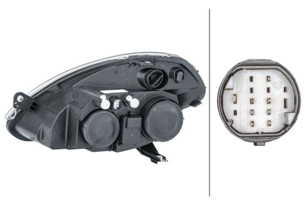 Koplamp Rechts (H3/H7/PY21W/W5W, met motor, kleur indicator: transparant) past: LANCIA YPSILON 843 10.03-09.06