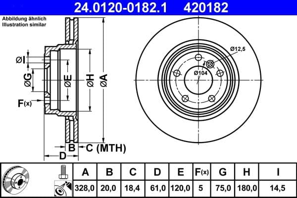 Brake disc Achter Links/Rechts past: BMW 3 (E46), 7 (E38), 8 (E31), Z8 (E52) 3.2-5.6 11.92-05.06