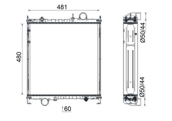Motorradiator ((en) with frame) past: FENDT 303 LS FARMER, 304 LS FARMER, 304 LSA FARMER, 304 S FARMER, 305 LS FARMER, 305 LSA FARMER, 306 LS FARMER, 306 LSA FARMER, 307 A FARMER, 307 C FARMER