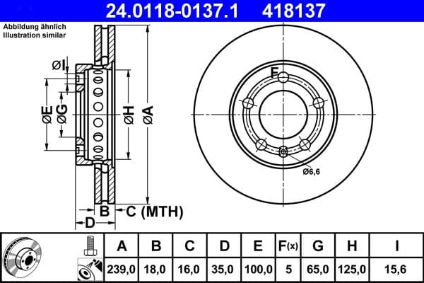 Brake disc Voor Links/Rechts past: AUDI A3  SEAT CORDOBA, IBIZA III, IBIZA IV, LEON, TOLEDO II  SKODA FABIA I, FABIA I PRAKTIK, FABIA II, FABIA II PRAKTIK, OCTAVIA I, ROOMSTER 1.0-2.0 12.95-