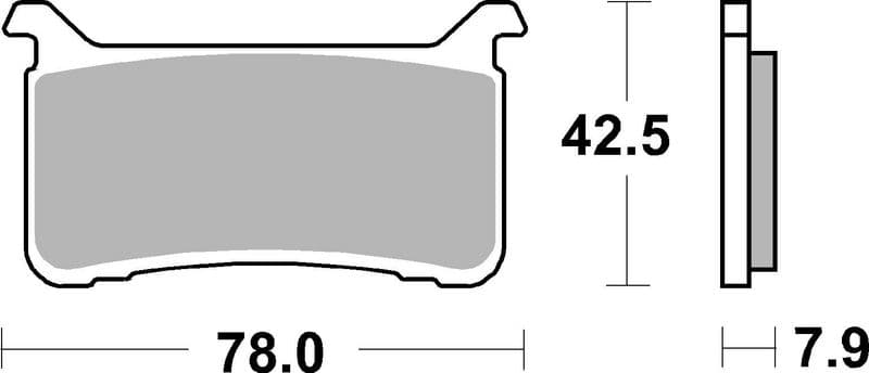 Brake pads Voor, beoogd gebruik: route, materiaal: sinter-SA, 42,5x82,8x7,85mm past: HONDA CBR, CRF, VFR 800/1000 2015-2021