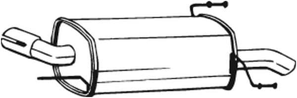 Uitlaatsysteem achterste geluiddemper past: OPEL ASTRA G, ASTRA G CLASSIC 1.7D 04.03-07.09