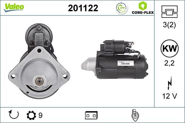 Starter (12V, 2,2kW, gereviseerd) past: BMW 3 (E46), 5 (E39), 7 (E38), X5 (E53)  LAND ROVER RANGE ROVER III 3.0D 08.98-08.12