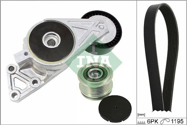 V-snaren set (met rollen) past: AUDI A3, TT  SEAT ALHAMBRA, CORDOBA, IBIZA II, LEON, TOLEDO II  SKODA OCTAVIA I  VW BORA, BORA I, CADDY III, GOLF IV, MULTIVAN T5, NEW BEETLE 1.4-2.0LPG 09.95-08.15